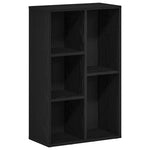 Bokhylle Svart Eik 50X25X80 Cm Konstruert Tre
