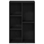 Bokhylle Svart Eik 50X25X80 Cm Konstruert Tre