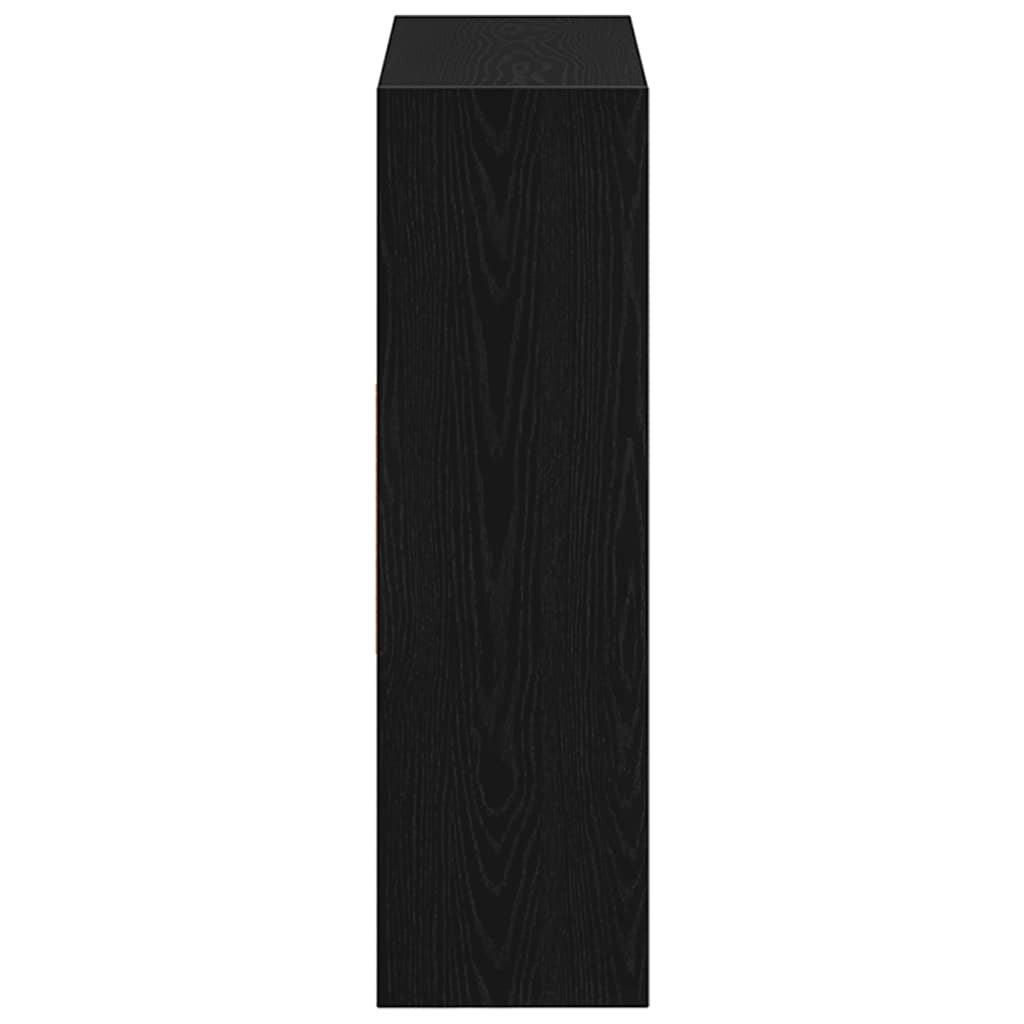 Bokskap Svart Eik 97,5X29,5X100 Cm Konstruert Tre