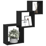 Vegghyller Kubeformet Svart Eik 68X15X68 Cm Konstruert Tre