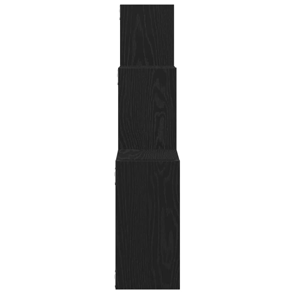 Vegghyller Kubeformet Svart Eik 68X15X68 Cm Konstruert Tre