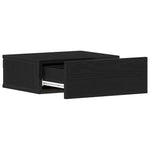 Flytende Nattbord 2 Stk Svart Eik 40X32X15 Cm Konstruert Tre