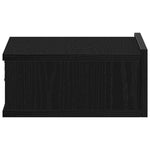Flytende Nattbord 2 Stk Svart Eik 40X32X15 Cm Konstruert Tre