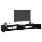 Skjermstativ Svart Eik 100X24X13 Cm Konstruert Tre