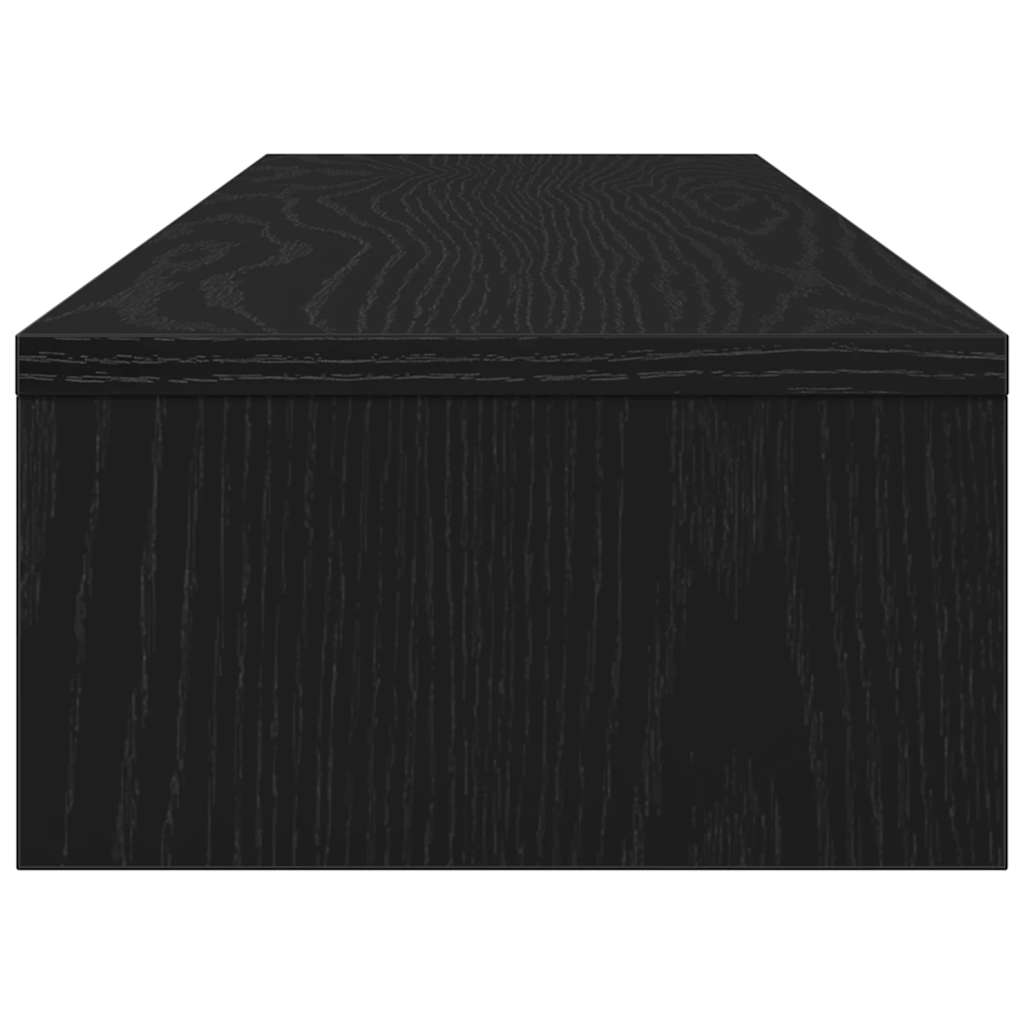 Skjermstativ Svart Eik 100X24X13 Cm Konstruert Tre
