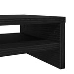 Skjermstativ Svart Eik 100X24X13 Cm Konstruert Tre