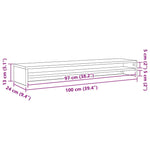 Skjermstativ Svart Eik 100X24X13 Cm Konstruert Tre