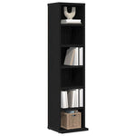 Cd-Skap Svart Eik 21X20X88 Cm Konstruert Tre