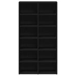 Skohylle Svart Eik 54X34X100,5 Cm Konstruert Tre