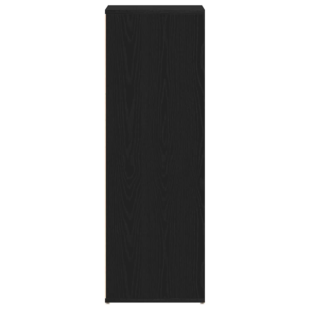 Skohylle Svart Eik 54X34X100,5 Cm Konstruert Tre