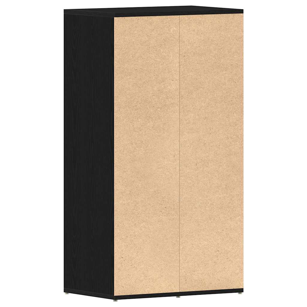 Skohylle Svart Eik 54X34X100,5 Cm Konstruert Tre