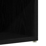 Skohylle Svart Eik 54X34X100,5 Cm Konstruert Tre
