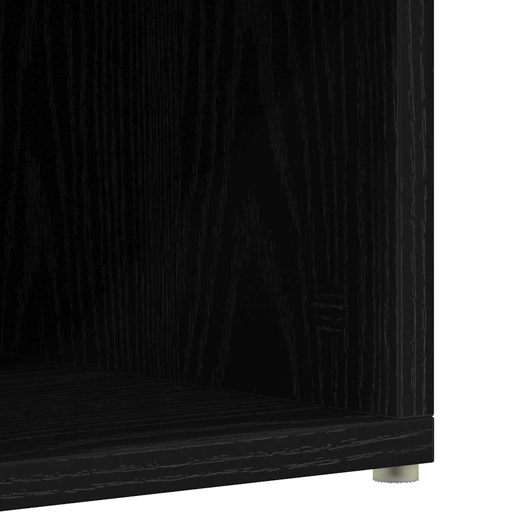Skohylle Svart Eik 54X34X100,5 Cm Konstruert Tre
