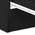 Nattbord Svart Eik 38X35X55 Cm Konstruert Tre