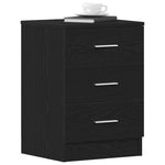 Nattbord 2 Stk Svart Eik 38X35X55 Cm Konstruert Tre