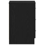 Nattbord 2 Stk Svart Eik 38X35X55 Cm Konstruert Tre