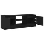 Tv-Benk Svart Eik 102X30X36 Cm Konstruert Tre