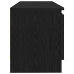 Tv-Benk Svart Eik 102X30X36 Cm Konstruert Tre