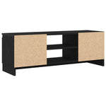 Tv-Benk Svart Eik 102X30X36 Cm Konstruert Tre