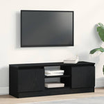 Tv-Benk Svart Eik 102X30X36 Cm Konstruert Tre