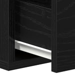 Veggskap Med Skuff Svart Eik 60 X 26 X 18,5 Cm Konstruert Tre