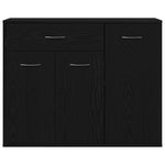 Skjenk Svart Eik 88X30X70 Cm Konstruert Tre