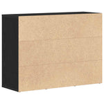 Skjenk Svart Eik 88X30X64 Cm Konstruert Tre