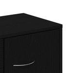 Skjenk Svart Eik 88X30X64 Cm Konstruert Tre