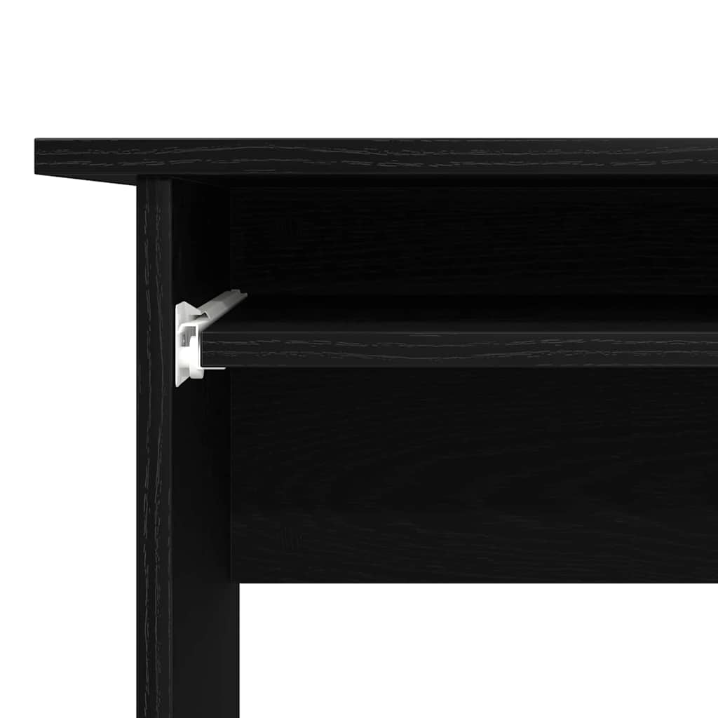 Hjørneskrivebord Svart Eik 120 X 140 X 75 Cm Konstruert Tre