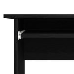 Hjørneskrivebord Svart Eik 120 X 140 X 75 Cm Konstruert Tre