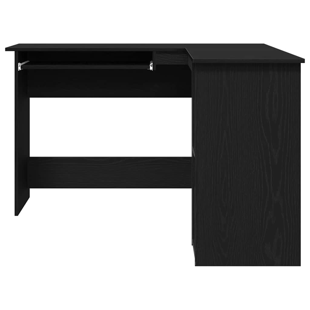 Hjørneskrivebord Svart Eik 120 X 140 X 75 Cm Konstruert Tre