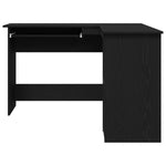 Hjørneskrivebord Svart Eik 120 X 140 X 75 Cm Konstruert Tre