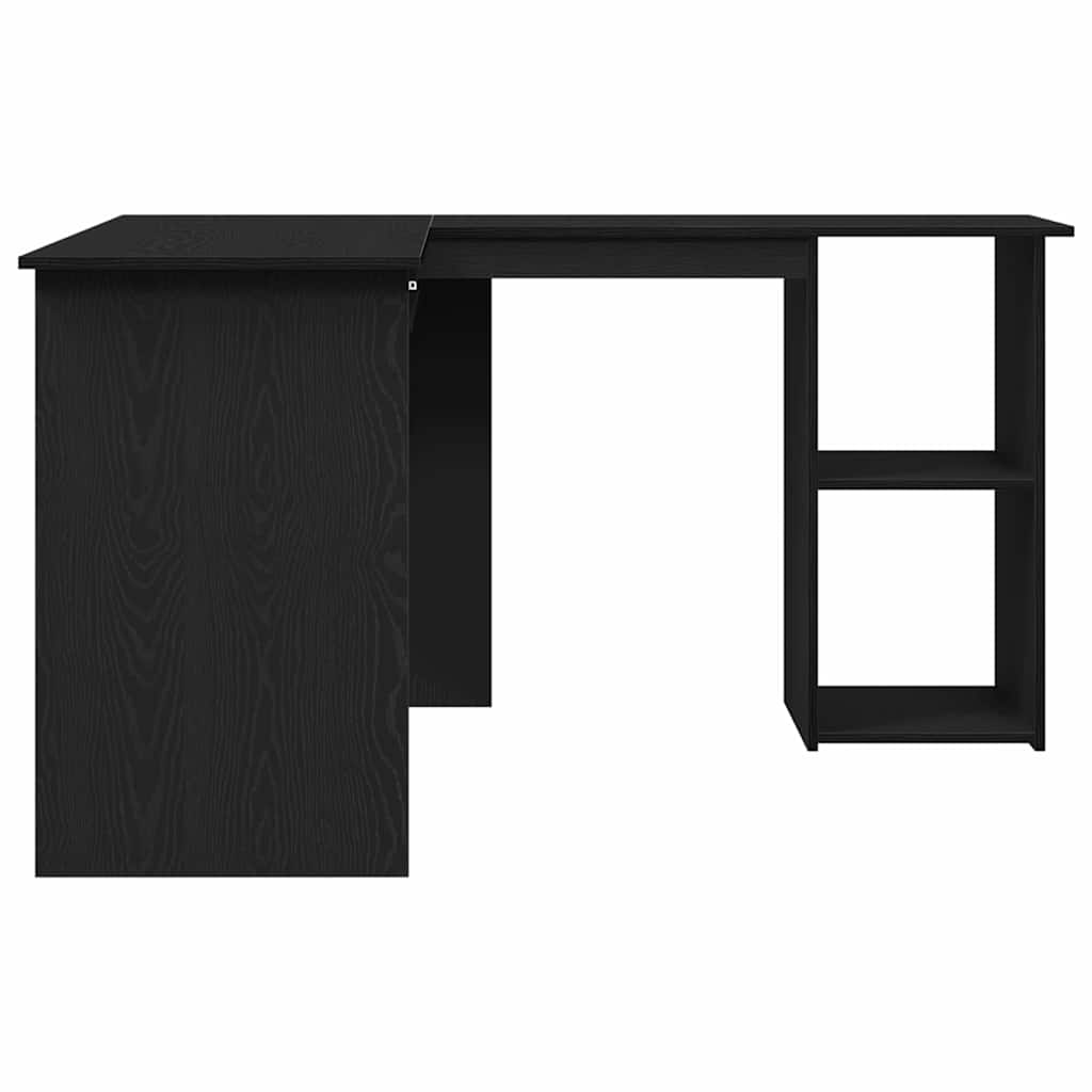Hjørneskrivebord Svart Eik 120 X 140 X 75 Cm Konstruert Tre
