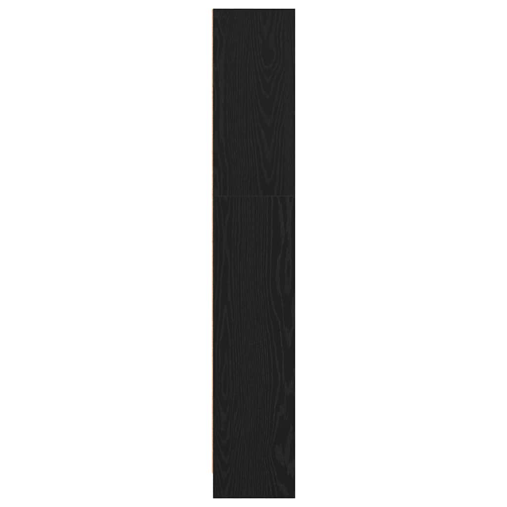 Bokhylle Svart Eik 40X24X143 Cm Konstruert Tre