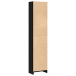 Bokhylle Svart Eik 40X24X176 Cm Konstruert Tre