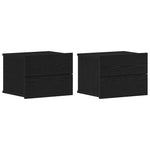 Nattbordskap 2 Pcs Svart Eik 40 X 30 X 30 Cm Konstruert Tre