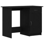 Skrivebord Med Skuff Svart Eik 100 X 50 X 76 Cm Konstruert Tre