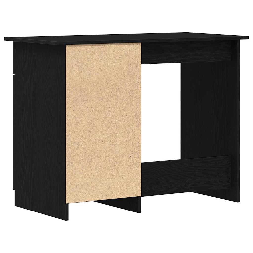 Skrivebord Med Skuff Svart Eik 100 X 50 X 76 Cm Konstruert Tre