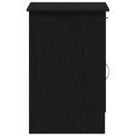 Skrivebord Med Skuff Svart Eik 100 X 50 X 76 Cm Konstruert Tre