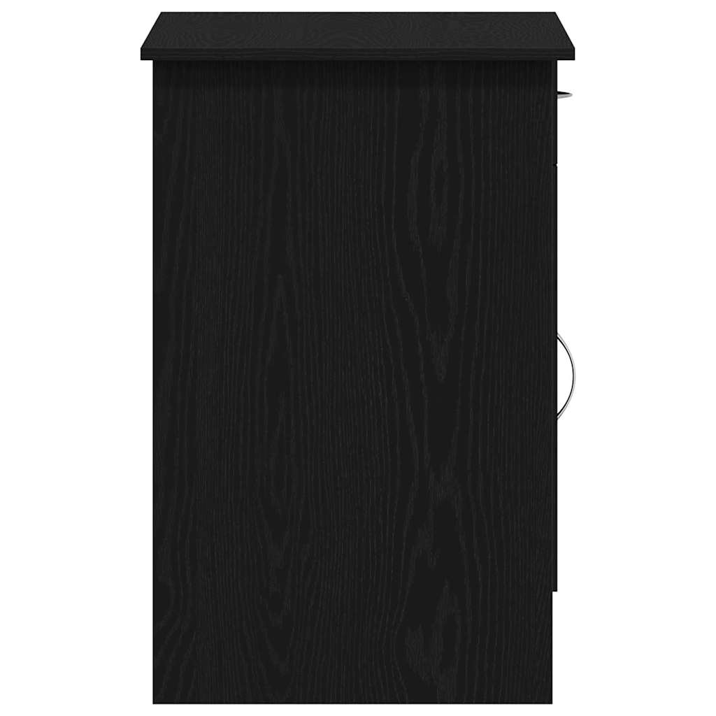 Skrivebord Med Skuff Svart Eik 100 X 50 X 76 Cm Konstruert Tre