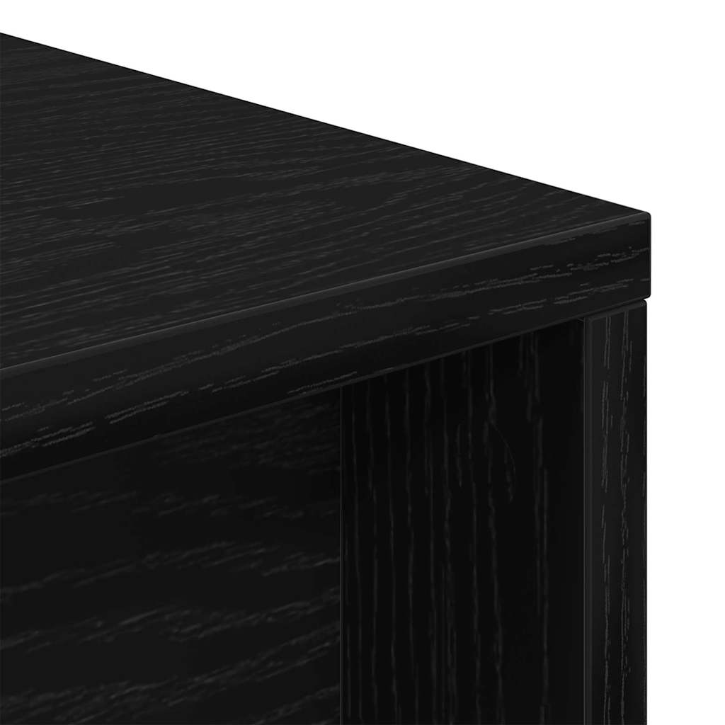 Skrivebord Svart Eik 200 X 50 X 76 Cm Konstruert Tre