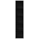Bokskap Svart Eik 40X30X189 Cm Konstruert Tre