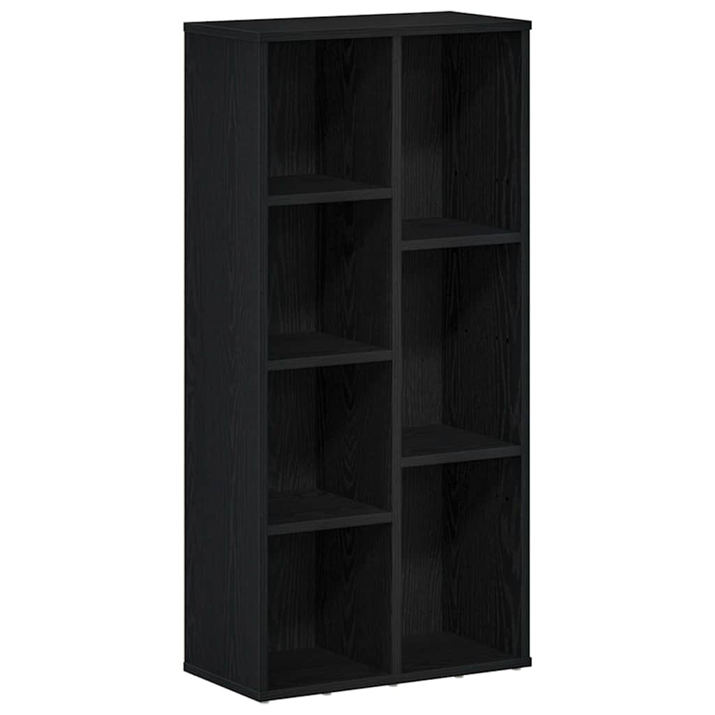 Bokhylle Svart Eik 50X25X104 Cm Konstruert Tre