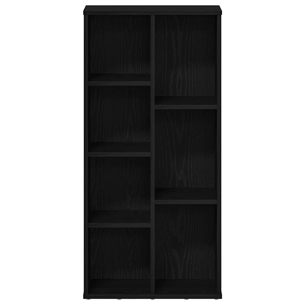Bokhylle Svart Eik 50X25X104 Cm Konstruert Tre