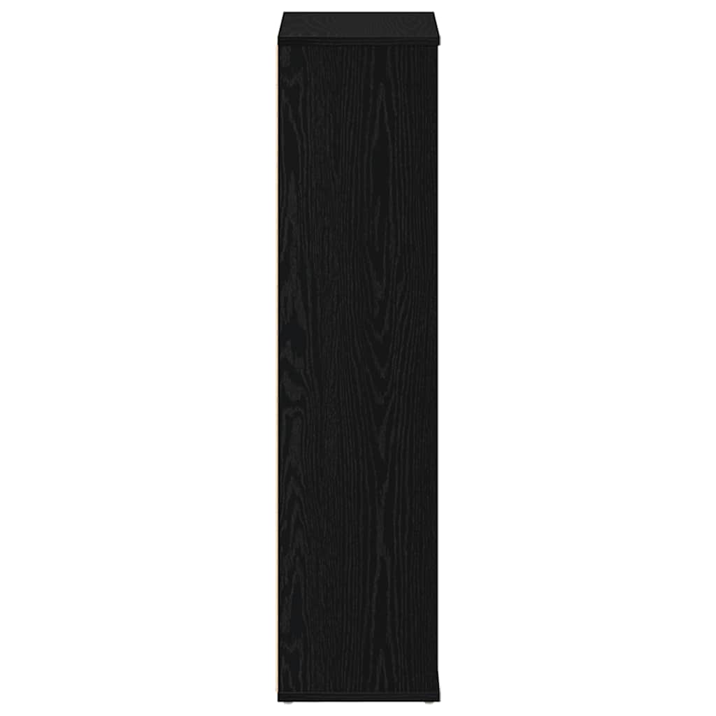 Bokhylle Svart Eik 50X25X104 Cm Konstruert Tre