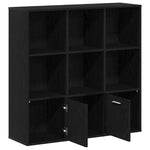 Bokhylle Svart Eik 98X29X97,5 Cm Konstruert Tre