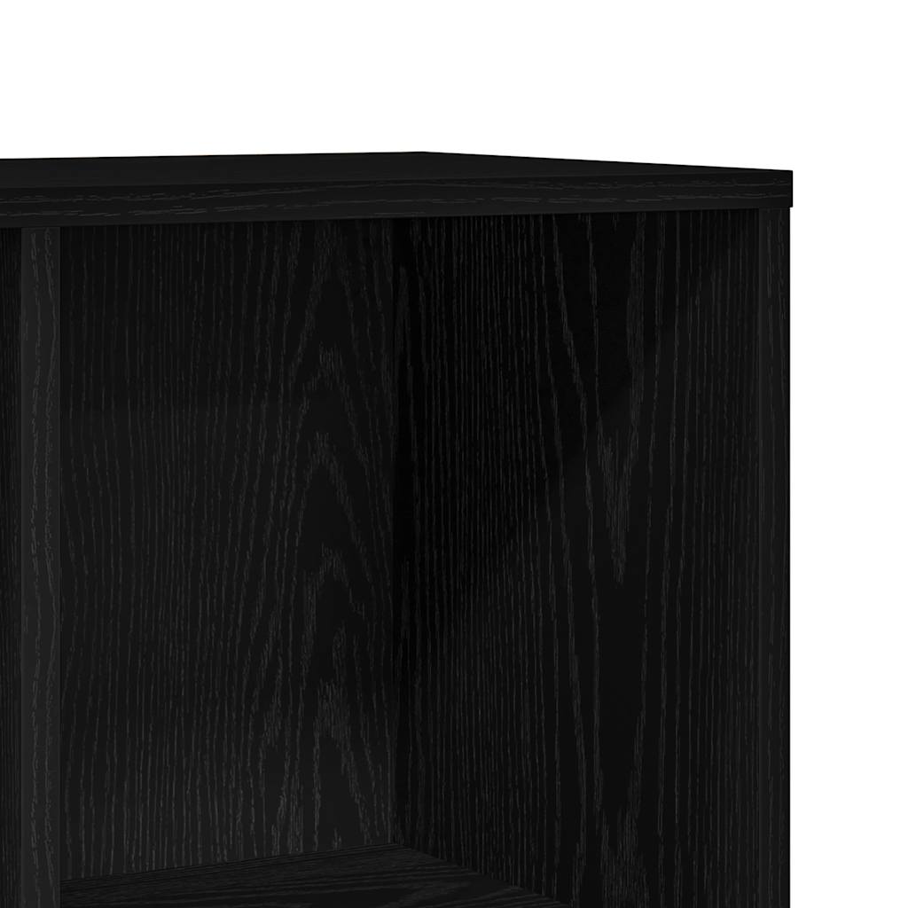 Bokhylle Svart Eik 98X29X97,5 Cm Konstruert Tre