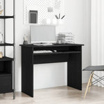 Skrivebord Svart Eik 90X50X74 Cm Konstruert Tre