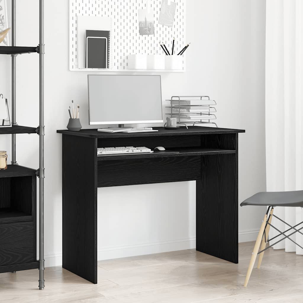 Skrivebord Svart Eik 90X50X74 Cm Konstruert Tre