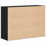 Skjenk Svart Eik 91X29,5X65 Cm Konstruert Tre